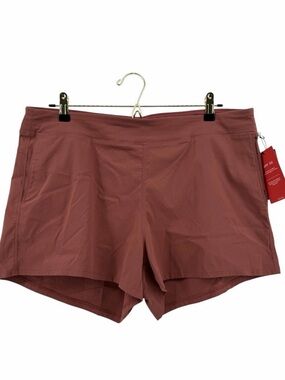 NWT Mountain Hardwear Womens XL Dynama Pull On Hike Shorts UPF 50 Rust Red